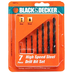 Black & Decker 15077G HSS Drill Bit Set 7Pcs