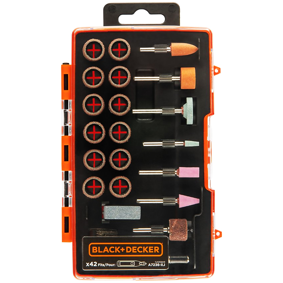 Black & Decker A7236-XJ Rotary Die Grinder Accessory Set 42Pcs | Black & Decker by KHM Megatools Corp. Main image