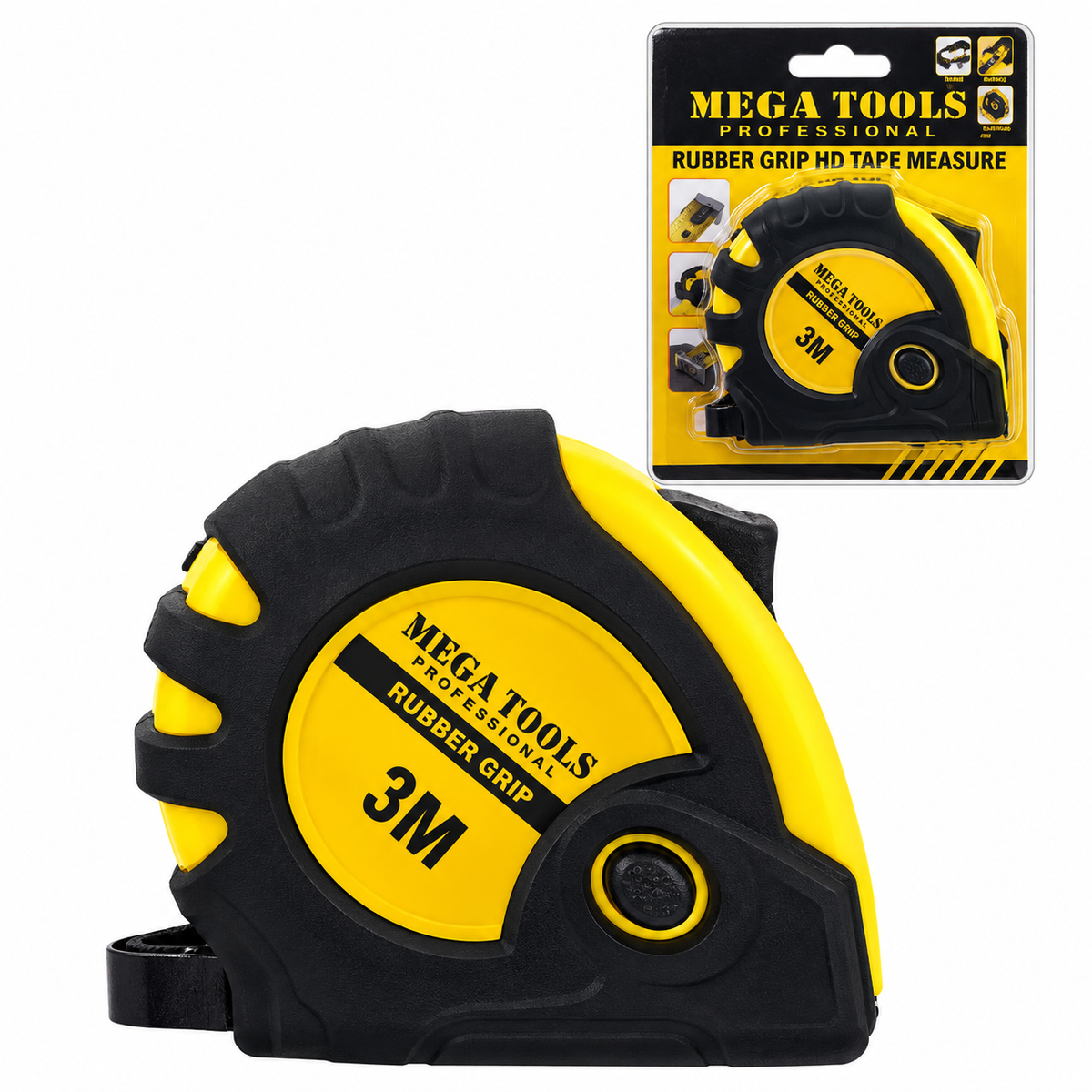 Megatools Tape Measure Rubber Grip HD - ToolsSavvy.ph