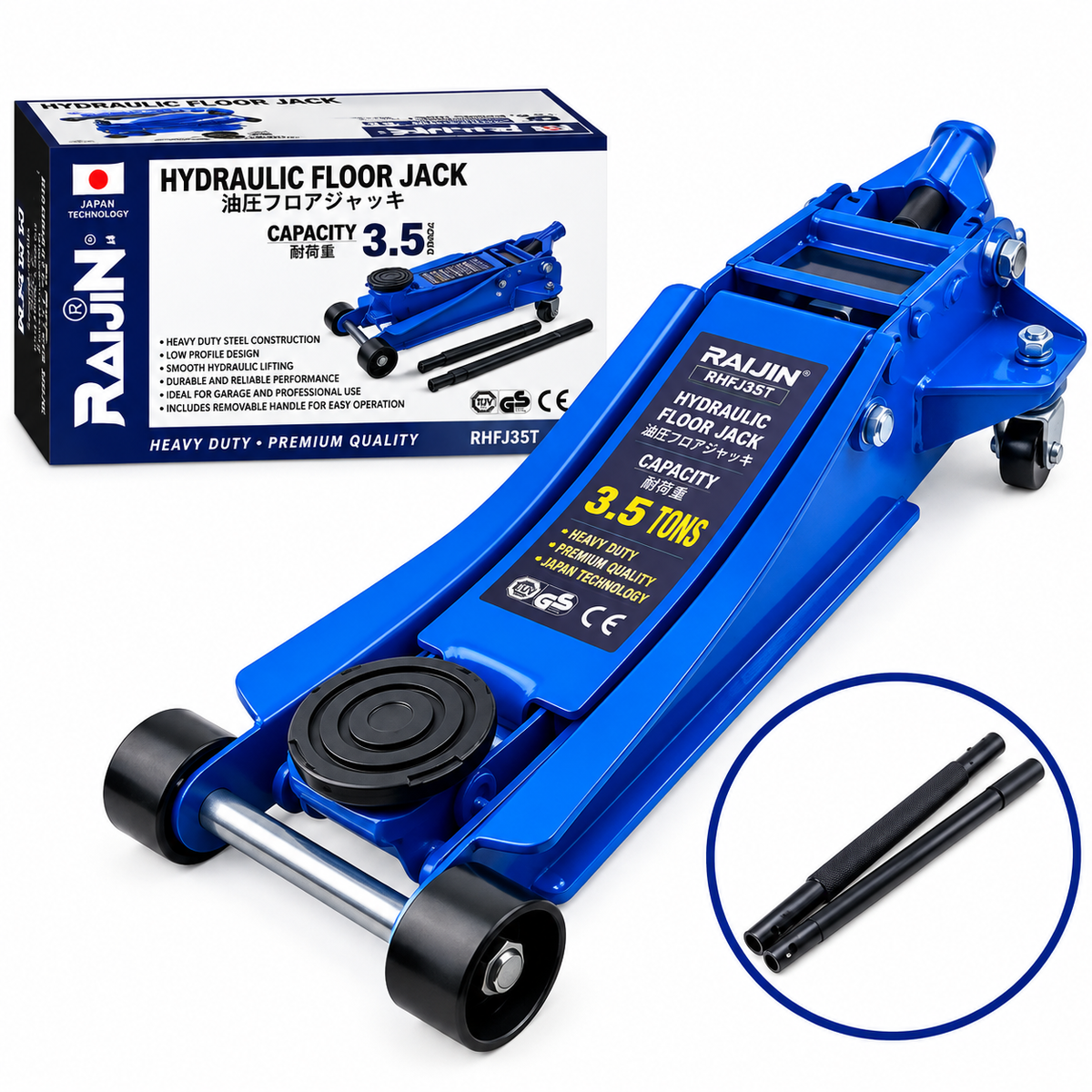 Raijin RHFJ35T Hydraulic Floor Jack 3.5 Tons - ToolsSavvy.ph