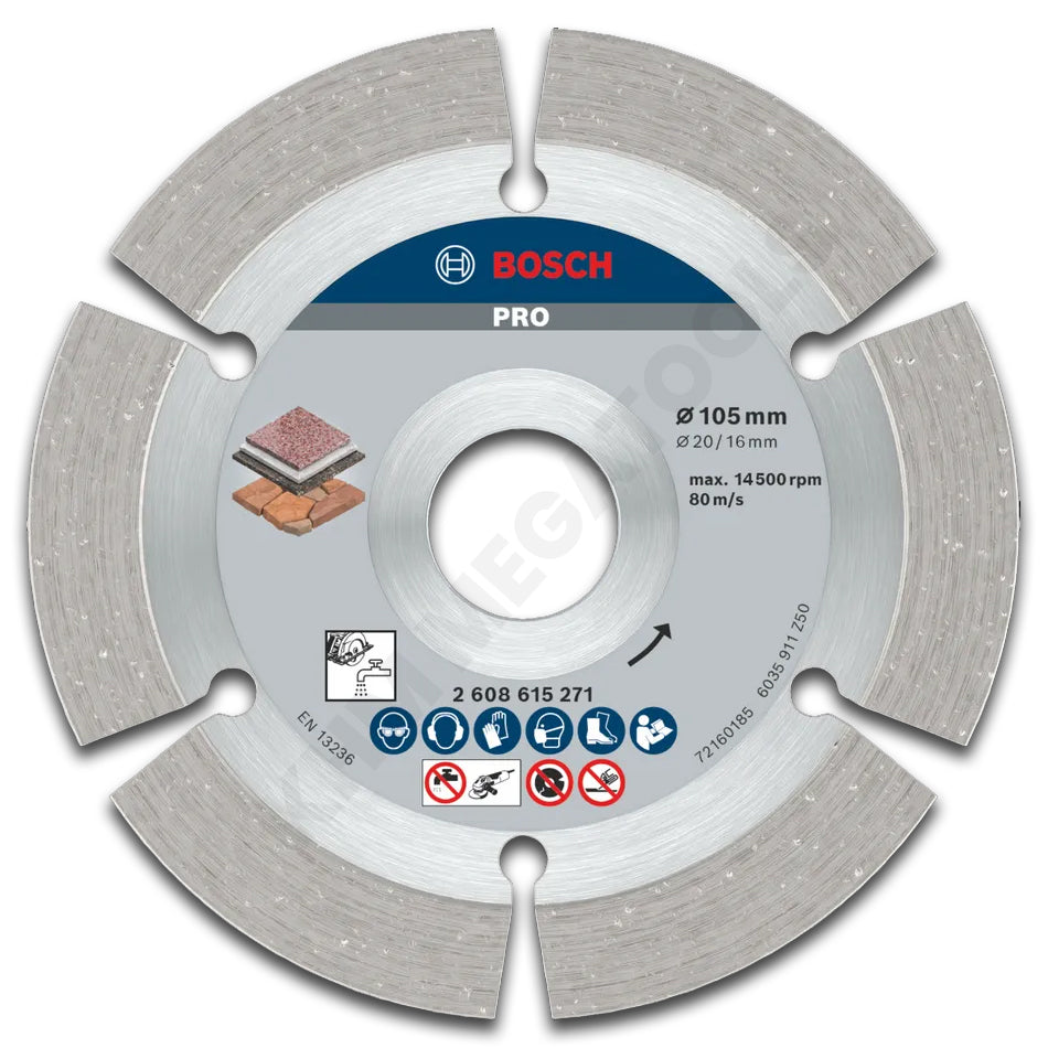 Bosch Diamond Cutter Stone 4" Segmented (2 608 615 271) P853 - ToolsSavvy.ph