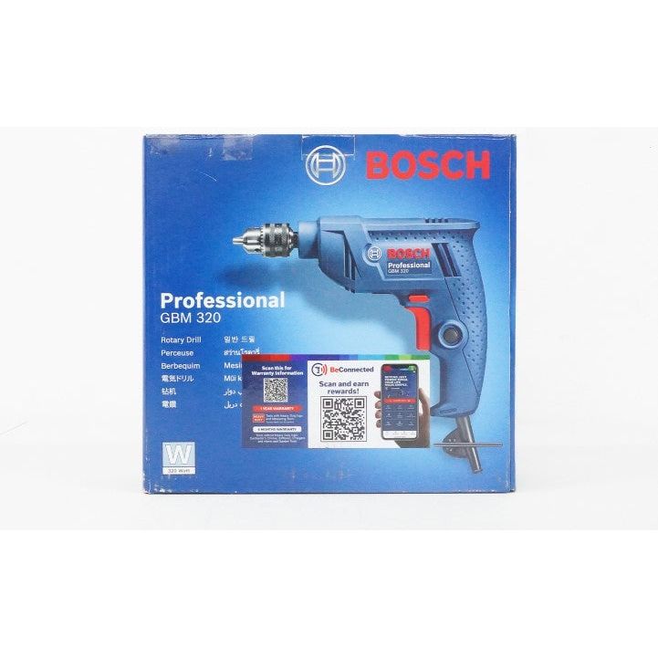 Bosch GBM 320 Hand Drill 6.5mm (1/4") 320W [Contractor's Choice] | Bosch by KHM Megatools Corp.