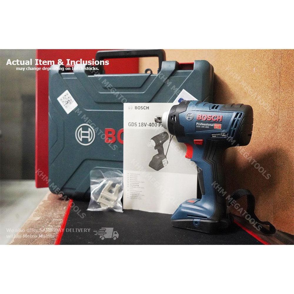 Bosch GDS 18V-400 Cordless Impact Wrench 1/2" Drive 400Nm 18V [Bare] - KHM Megatools Corp.