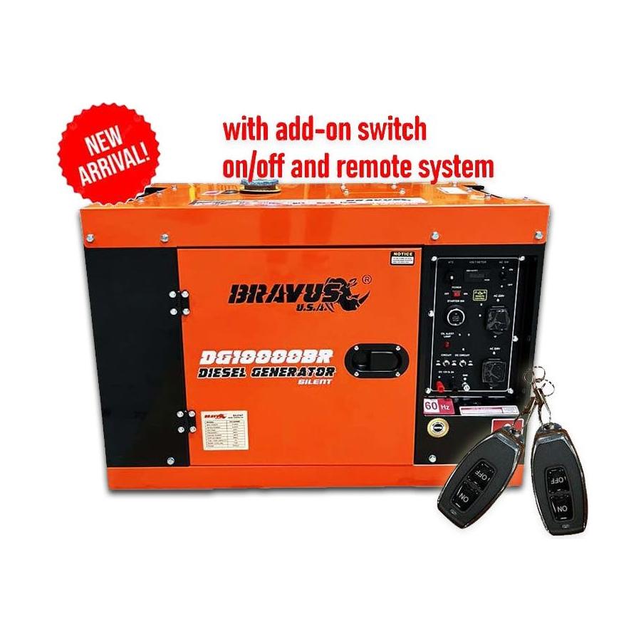 Bravus DG10000BR.2 Diesel Generator Silent Type 10kVa (w/ add-on switch on/off and Remote System) | Bravus by KHM Megatools Corp.