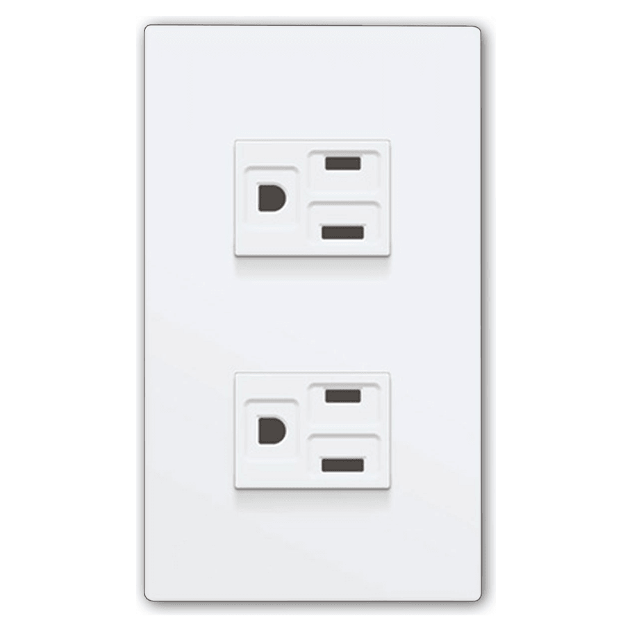 Powerhouse Electric 2 Gang Plate w/ Regular Convenience Outlet 2PC - KHM Megatools Corp. Main image