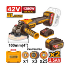 Ingco CAGLI4128102 Cordless AI Angle Grinder 42V 100mm [Kit]