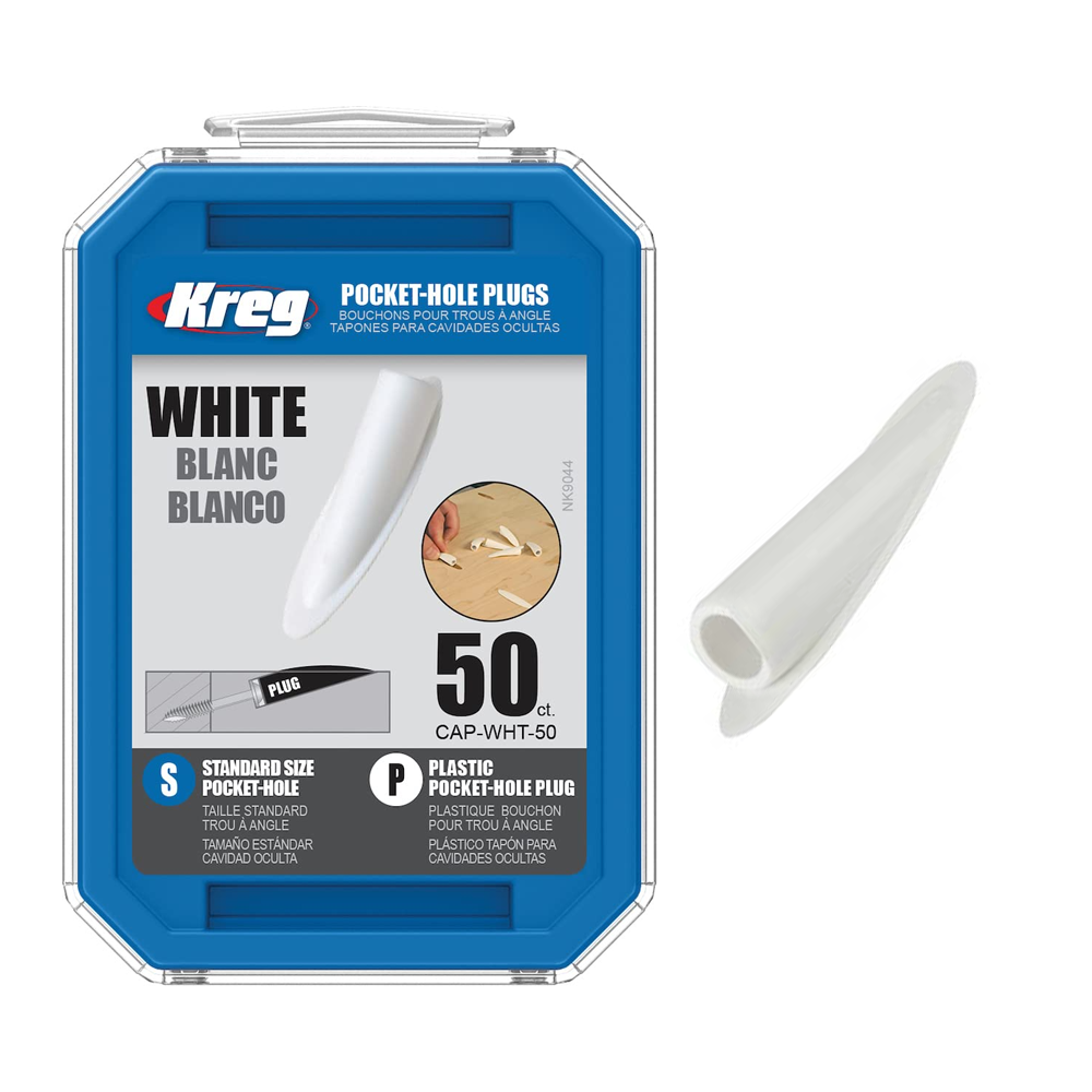 Kreg CAP-WHT-50 Plastic Pocket Hole Plugs Main image