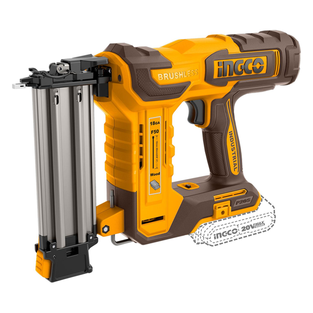 Ingco CBNLI5005 Cordless Brad Nailer 20V (Bare) | Ingco by KHM Megatools Corp. Main image