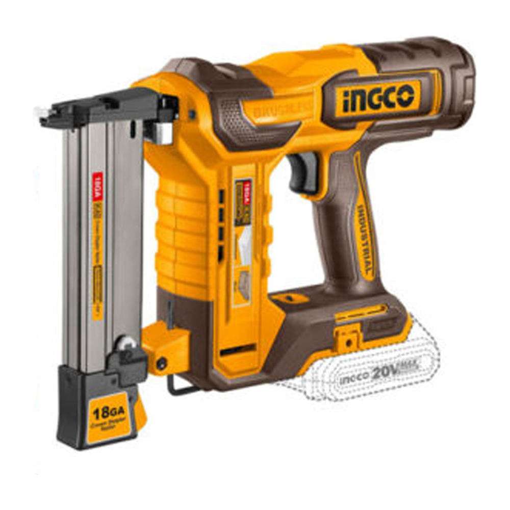 Ingco CCSNLI6008 Cordless BL Crown Stapler Nailer Kit 20V 2.0HP | Ingco by KHM Megatools Corp.
