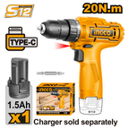 Ingco CDLI12422 Cordless Li-Ion Drill 12V 1.5AH | Ingco by KHM Megatools Corp.