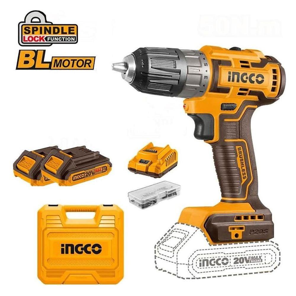 Ingco CIDLI20508 Li-Ion BL Impact Drill 20V Secondary image