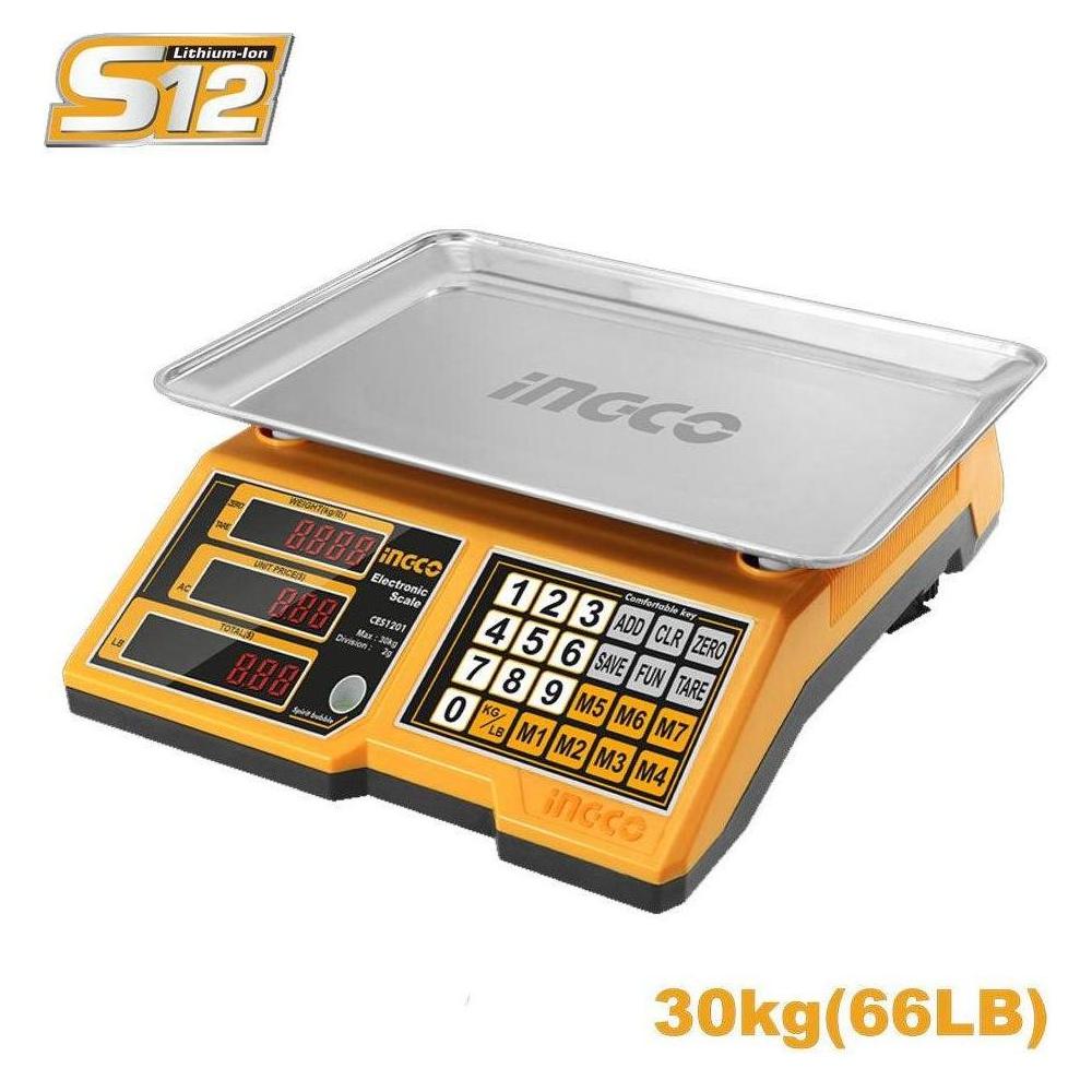 Ingco CES1301 Li-Ion Scale 30KG - KHM Megatools Corp. Main image