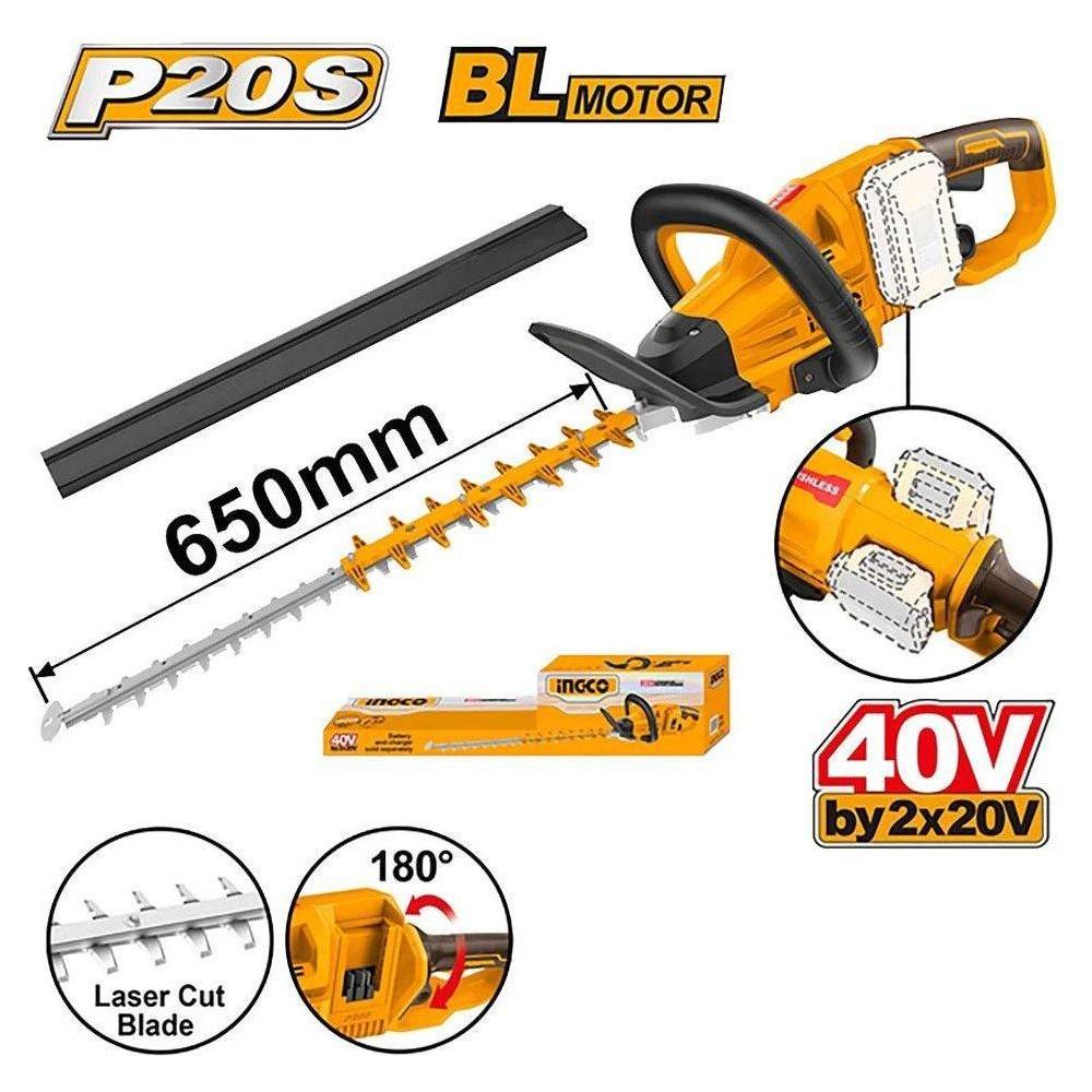 Ingco CHTLI40028 Li-Ion Hedge Trimmer 40V Secondary image