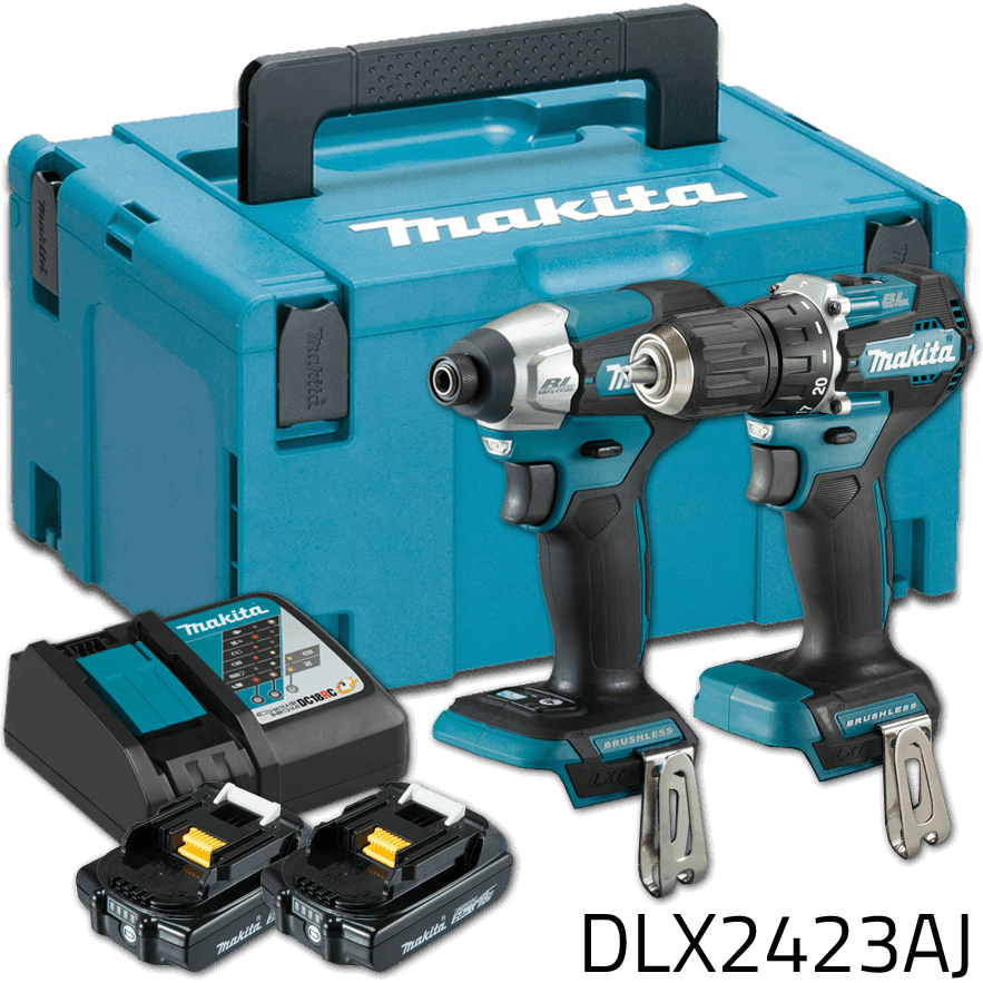 Makita DLX2423AJ 18V Cordless Combo Kit (LXT-Series) [Impact Driver+ Hand Drill] | Makita by KHM Megatools Corp. Main image