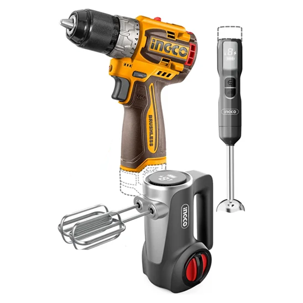 Ingco CKLI1638 Cordless Drill Combo Kit 3PCS 16V 2.0AH | Ingco by KHM Megatools Corp. Main image