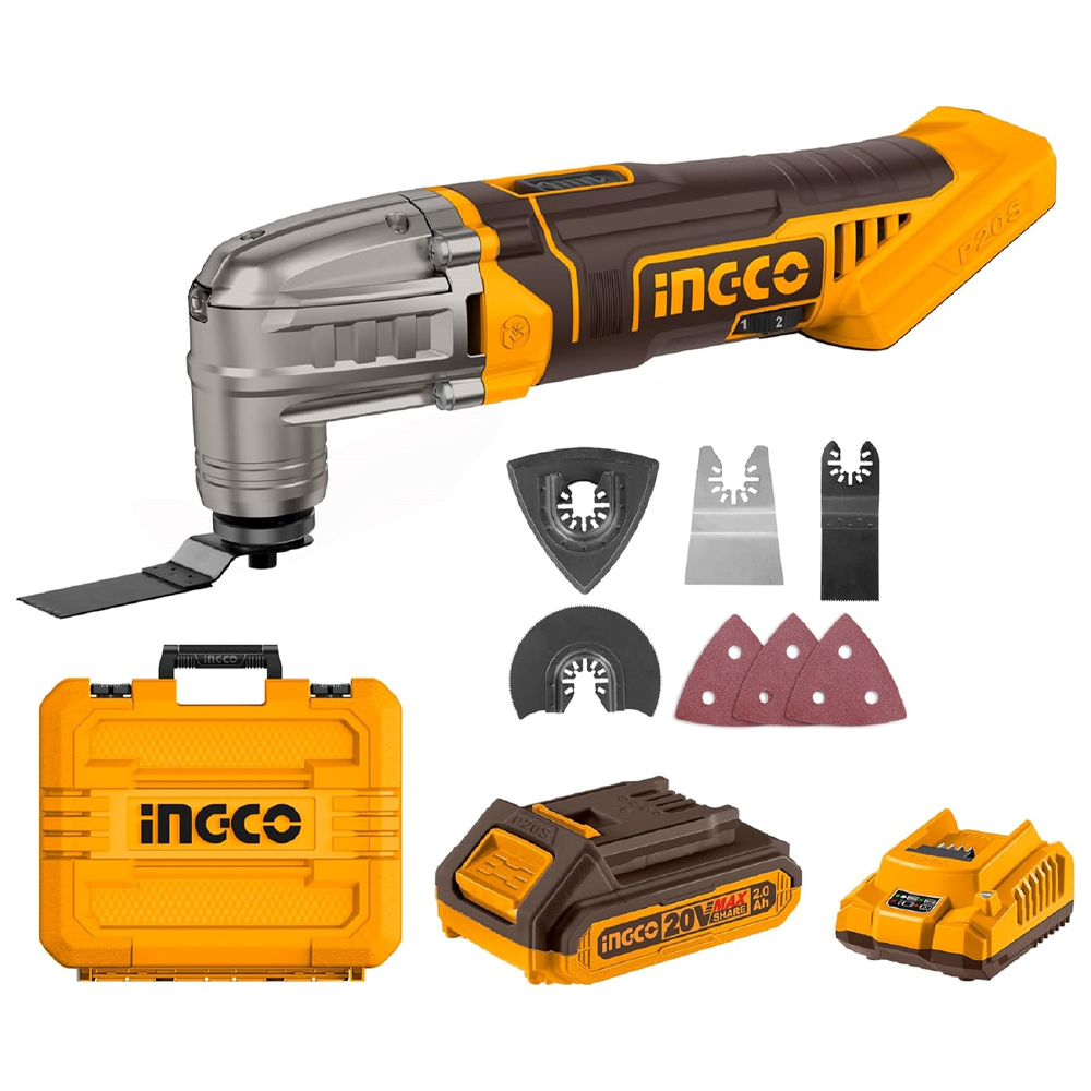 Ingco CMLI20228 Cordless Li-Ion Multi-Tool 20V 2.0AH | Ingco by KHM Megatools Corp. Main image
