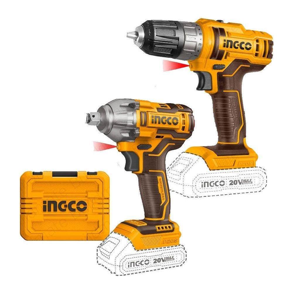 Ingco COSLI230702 Li-Ion Cordless 2Pcs Combo Kit - KHM Megatools Corp. Main image