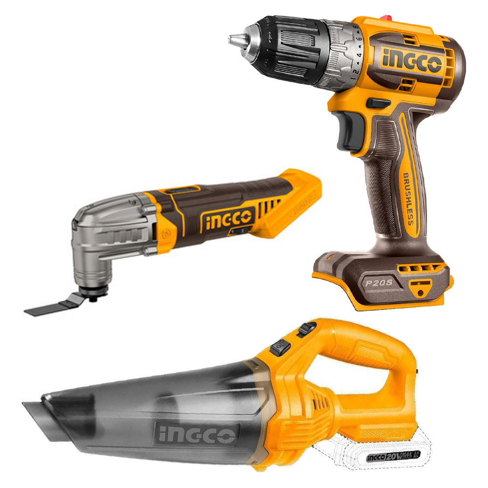 Ingco COSLI240685 Cordless Power Tools Combo Kit 3PCS 20V 2.0AH | Ingco by KHM Megatools Corp. Main image