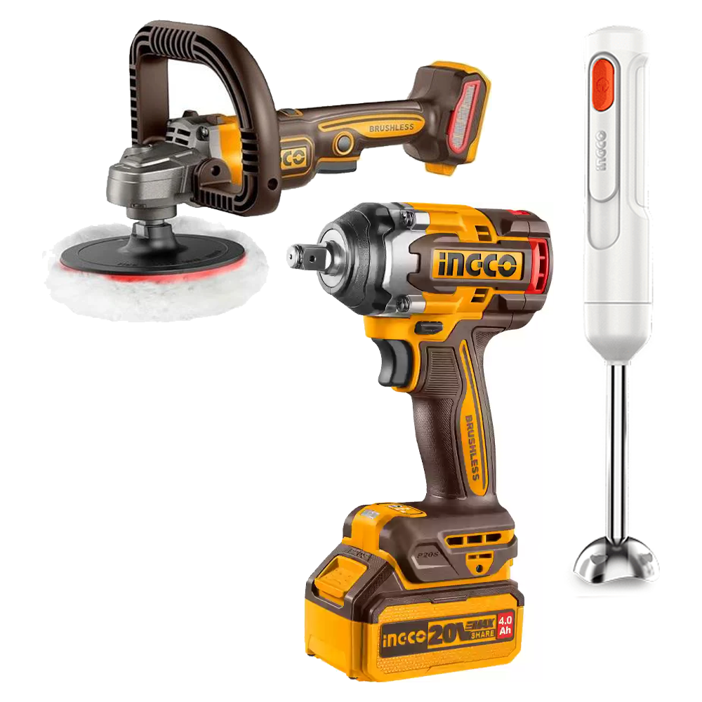 Ingco COSLI240686 Cordless Power Tools Combo Kit 3PCS 20V 4.0AH | Ingco by KHM Megatools Corp. Main image