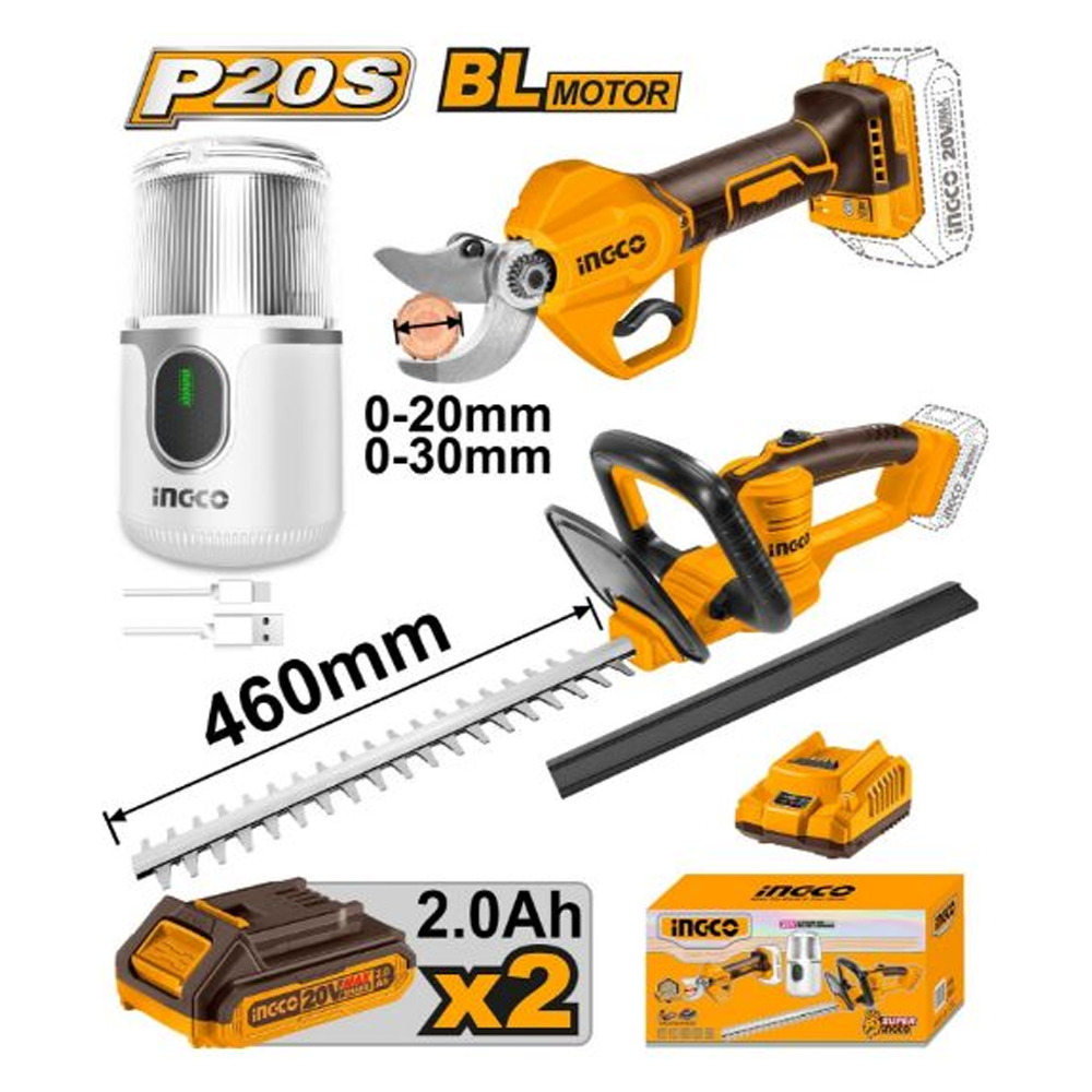 Ingco COSLI240688 Cordless Power Tools Combo Kit 3PCS 20V 2.0AH Secondary image