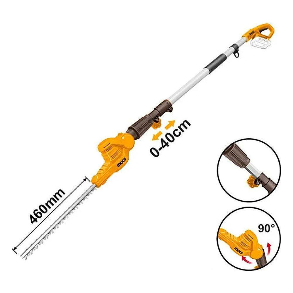 Ingco CPHT201601 Li-Ion Pole Hedge Trimmer 20V Secondary image