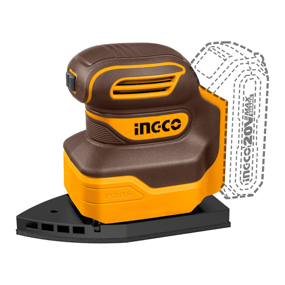 Ingco CPSLI2014 Cordless Li-Ion Palm Sander 20V (Bare) | Ingco by KHM Megatools Corp. Main image