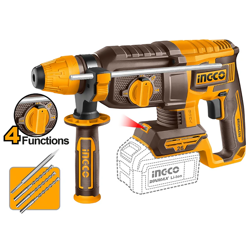 Ingco CRHLI20268 Li-Ion Rotary Hammer 20V (Bare)