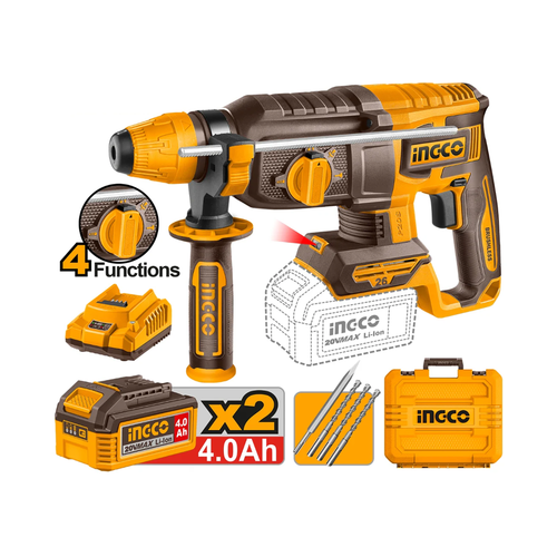 Ingco CRHLI202682 Li-Ion Rotary Hammer 20V