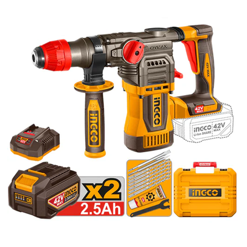 Ingco CRHLI422882 Cordless Brushless Rotary Hammer 42V - ToolsSavvy.ph