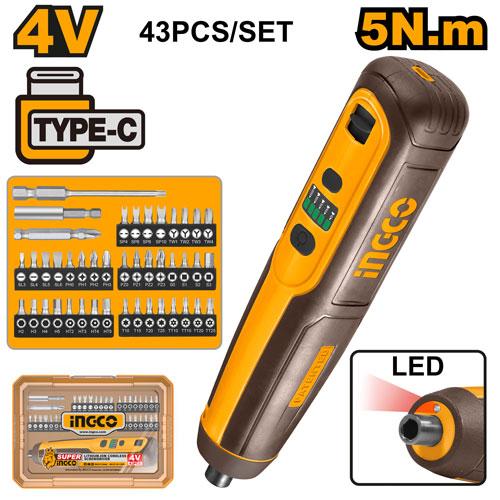 Ingco CSDLI04062 Cordless Screwdriver 4V