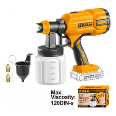 Ingco CSGLI2003 Li-Ion Spray Gun 20V - KHM Megatools Corp.