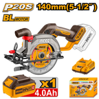 Ingco CSLI14021 20V Cordless Circular Saw