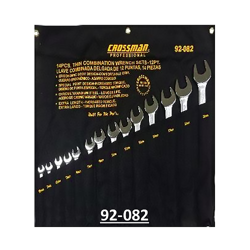Crossman 92-082 Thin Combination Wrench Set 10-32mm 14pcs - ToolsSavvy.ph