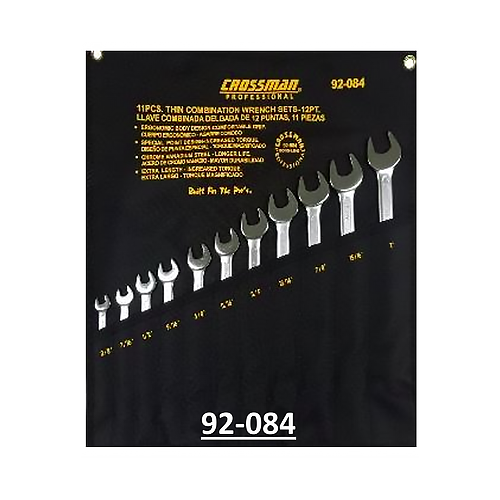 Crossman 92-084 Thin Combination Wrench Set 3/8" - 1" 11pcs - ToolsSavvy.ph Main image