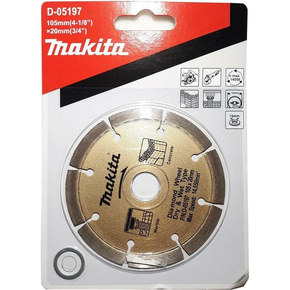 Makita D-05197 Diamond Cut Off Wheel 4" Segmented - KHM Megatools Corp. Main image