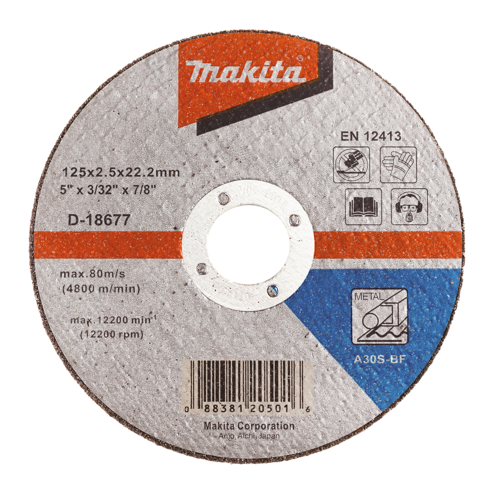 Makita D-18677 Cut-Off Disc / Wheel for Metal 5" | Makita by KHM Megatools Corp. Main image