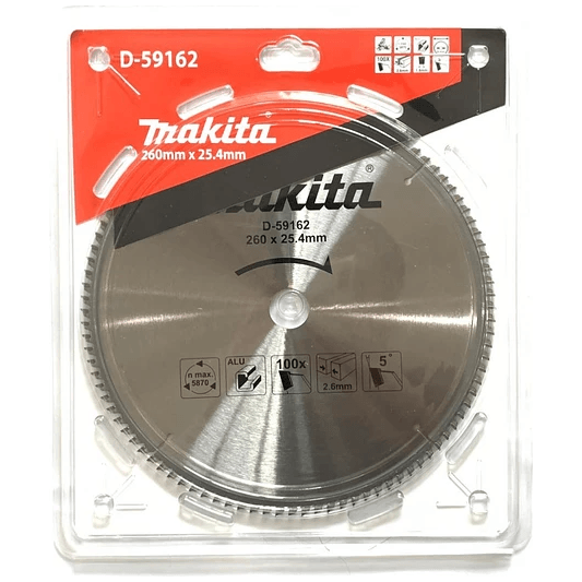 Makita D-59162 Circular Saw Blade 10" x 100T for Aluminum - KHM Megatools Corp. Main image