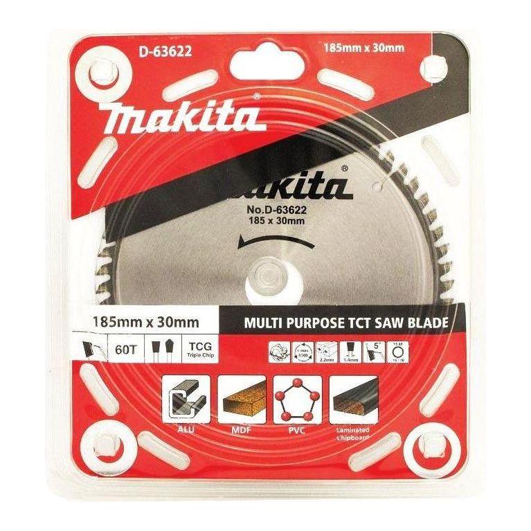 Makita D-63622 Circular Saw Blade 7-1/4" x 60T (Multi Purpose) - KHM Megatools Corp. Main image