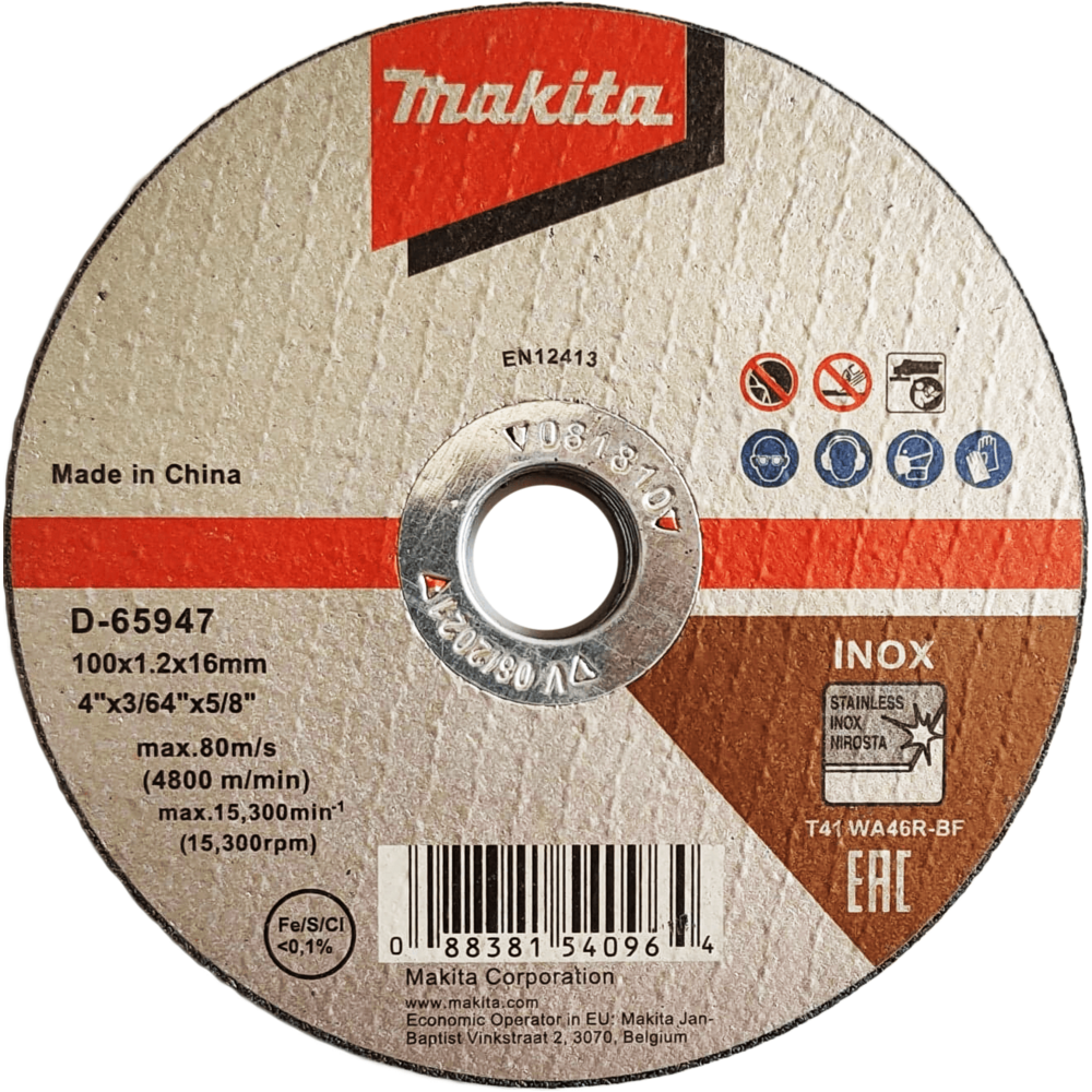 Makita D-65947 Stainless Cut Off Wheel 4" Secondary image