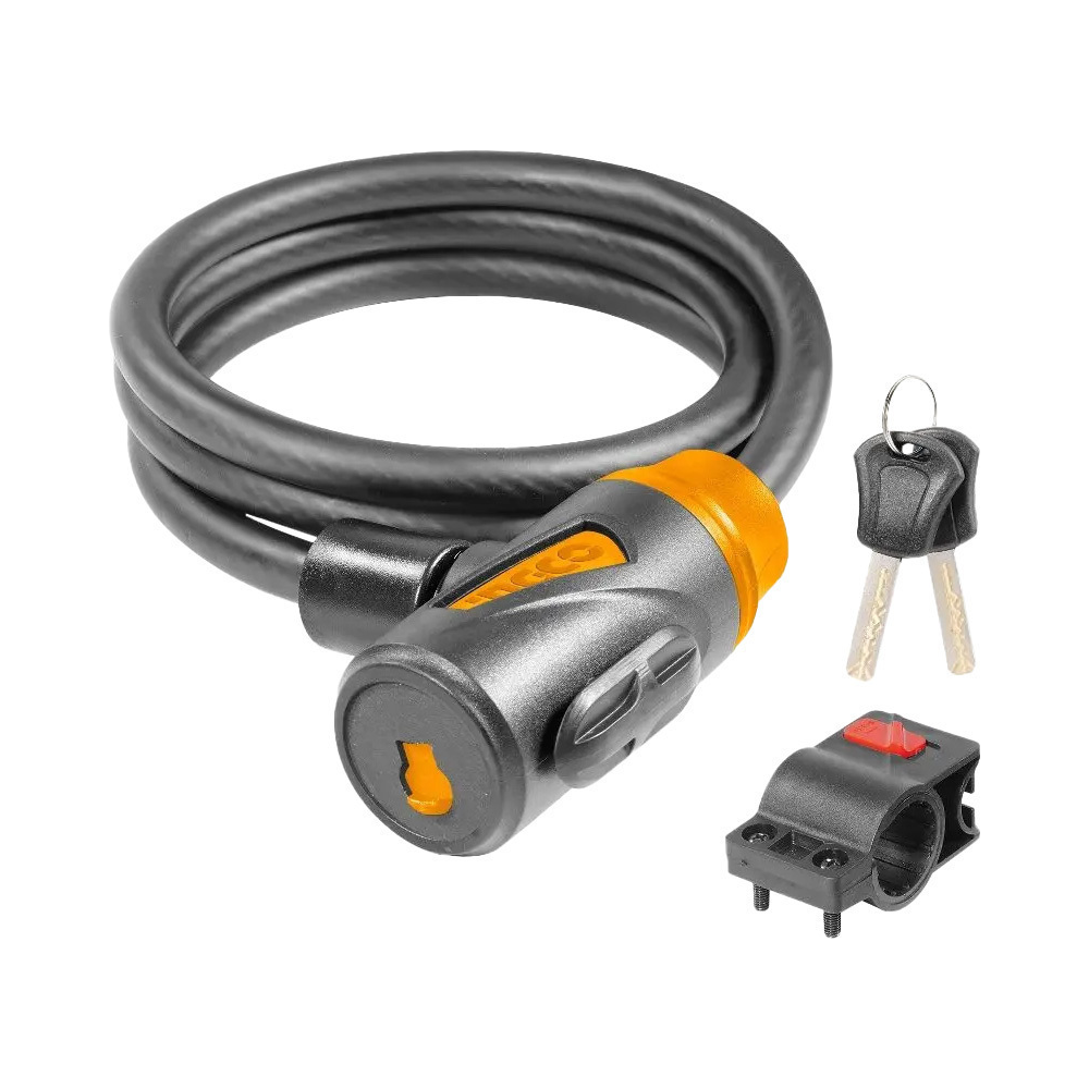Ingco DBK11210 Bicycle Lock 12x1000MM | Ingco by KHM Megatools Corp. Main image