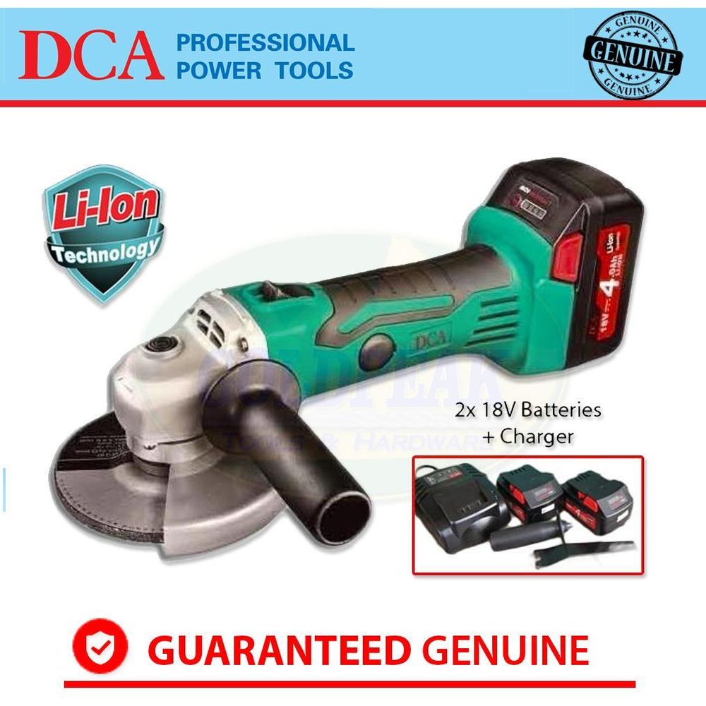 DCA ADSM100 Cordless 18V Angle Grinder Kit - Goldpeak Tools PH DCA