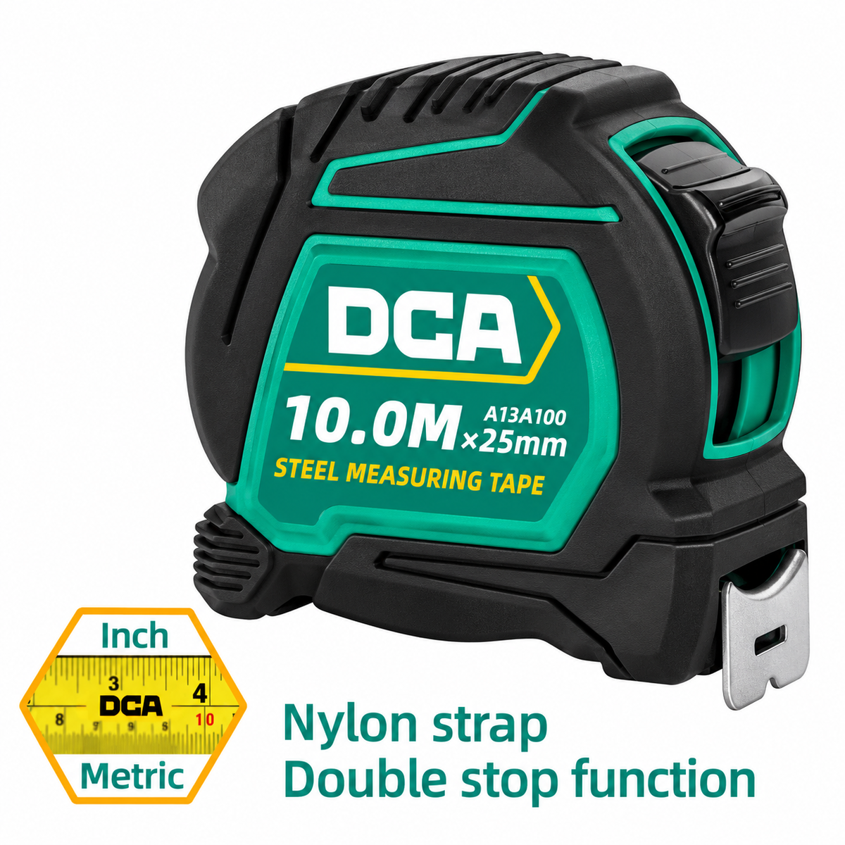 DCA A13A100 Nylon Strap Steel Measuring Tape