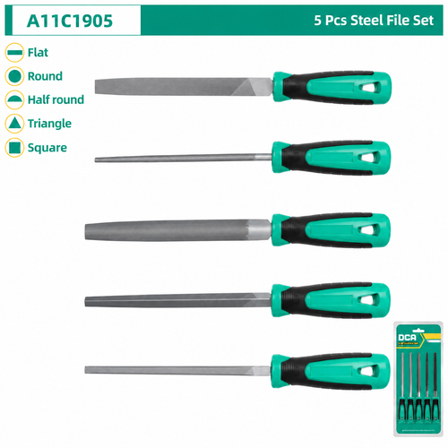 DCA 5 Pcs Steel File Set