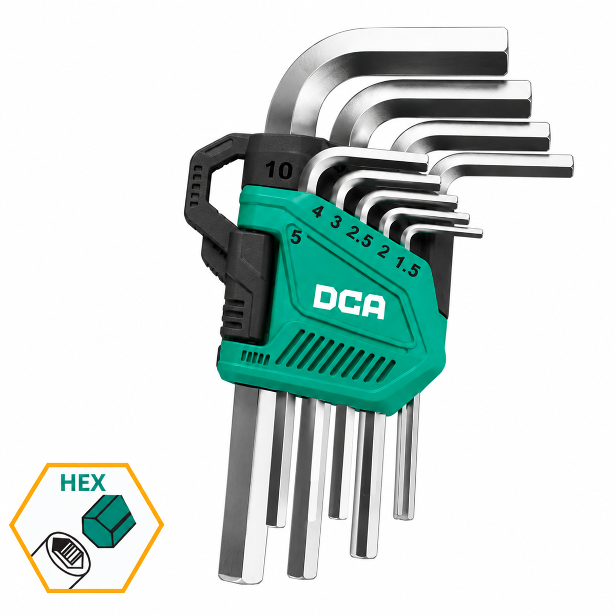 DCA A09C0101 Hex Key Wrench Set 9Pcs