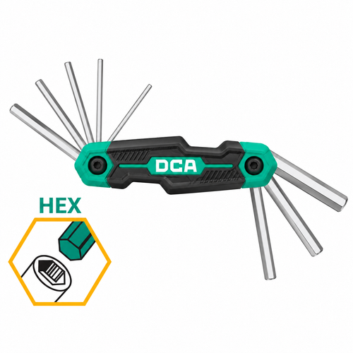 DCA A09C0201 Folding Hex Key Set 8Pcs
