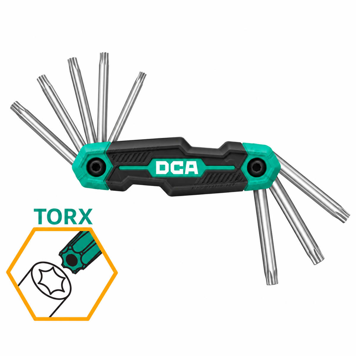 DCA A09E0201 Folding Torx Key Wrench Set 8Pcs Main image