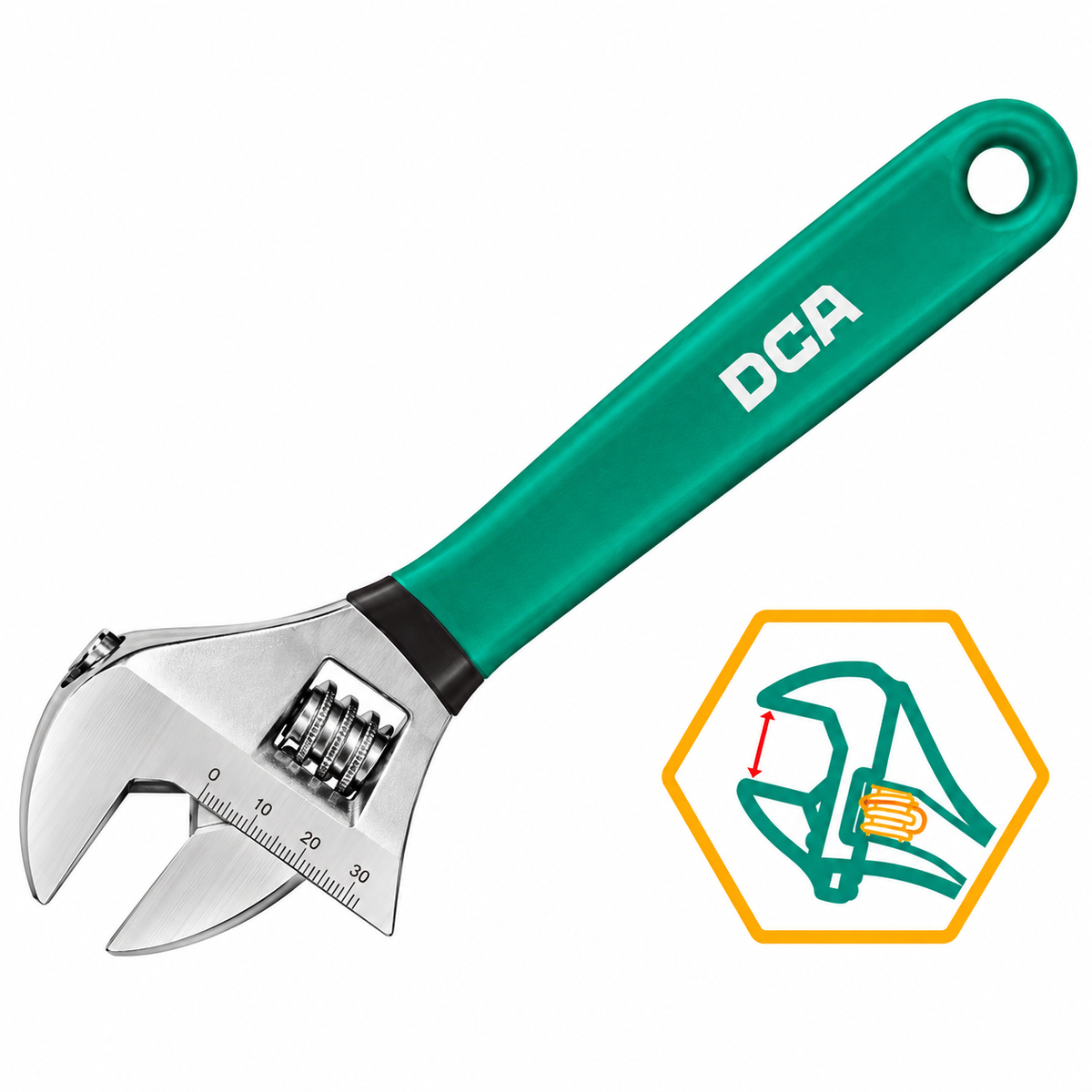 DCA A05B420 Adjustable Wrench w/ Grip