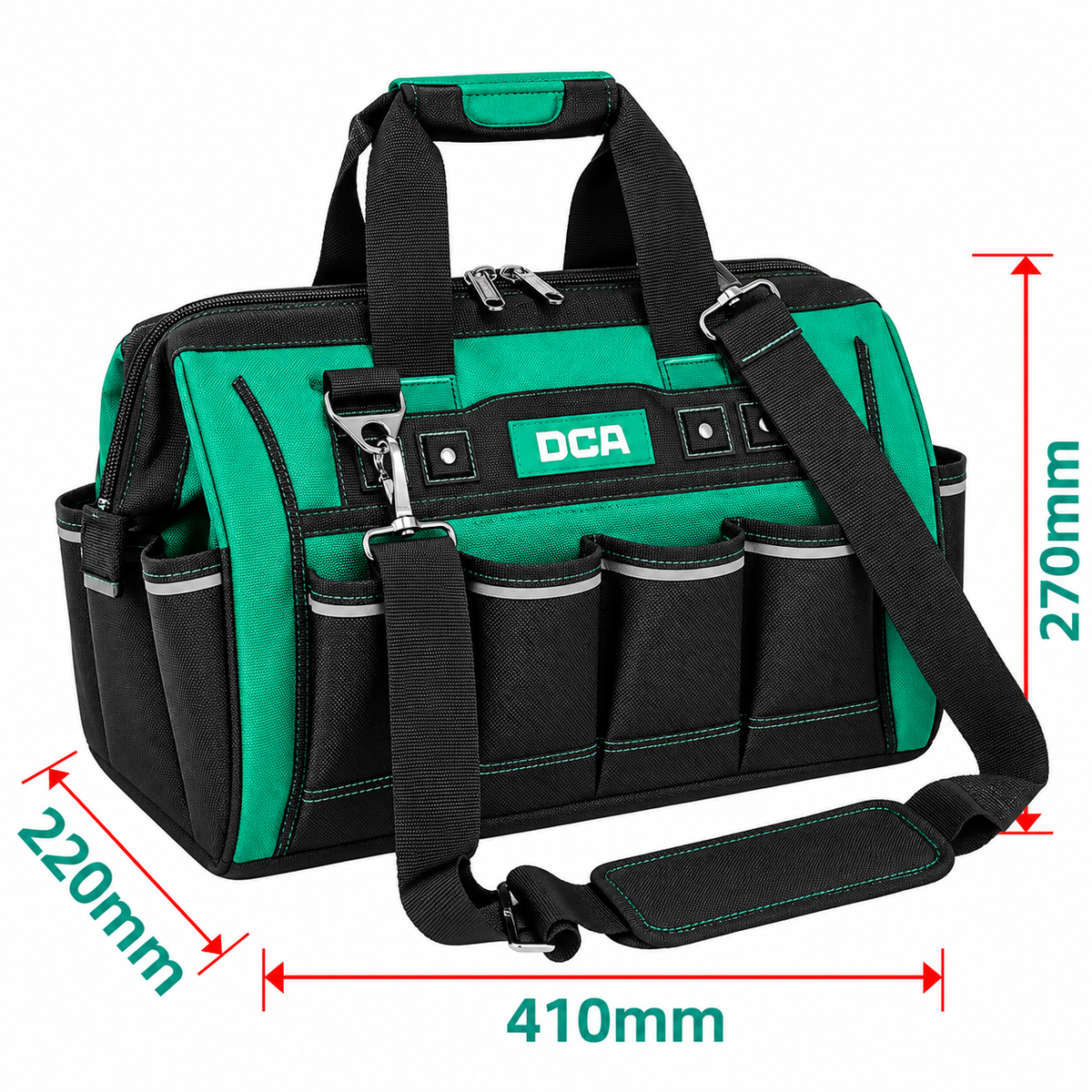 DCA A17A0601 Tool Duffle Bag 16 Pockets 16" - ToolsSavvy.ph Main image