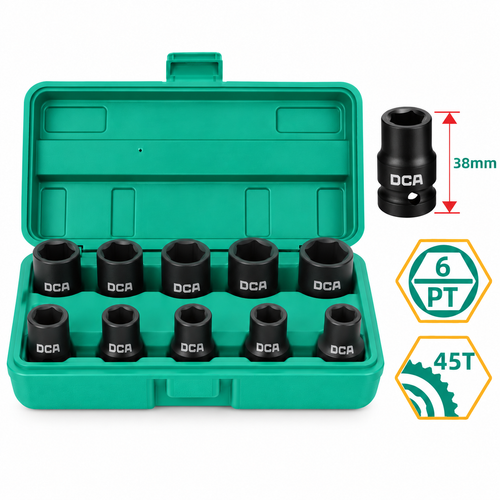 DCA A03F6101 Socket Wrench Set 10Pcs 1/2" Dr.