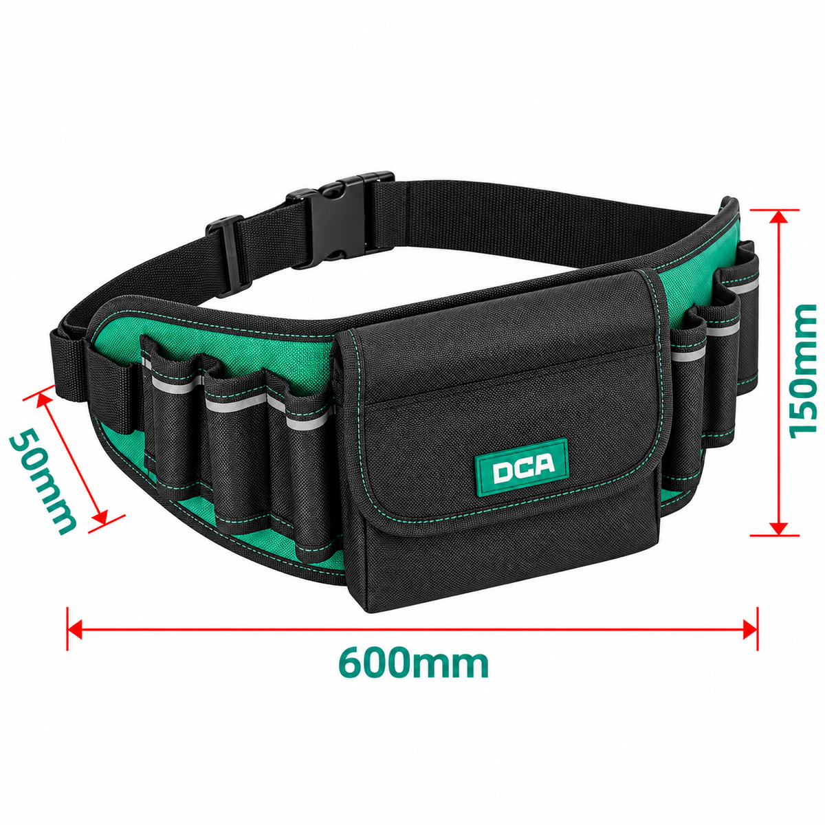 DCA A17A0302 Tool Belt Bag with 7 Pockets